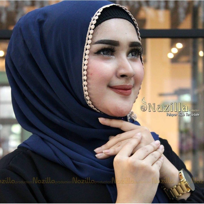 PASHMINA TALI FULL RENDA CERUTY BABYDOLL / HIJAB JILBAB INSTAN PASMINA SHAWL