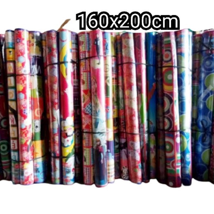 KARPET PLASTIK SPON / SPONS TIKAR GULUNG JUMBO 160x200 /120x140 MATRAS / TIKAR KARAKTER