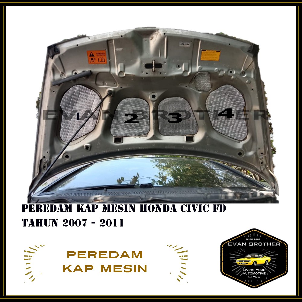 Peredam Panas Kap Mesin Mobil HONDA Civic FD Tahun 2007 - 2011
