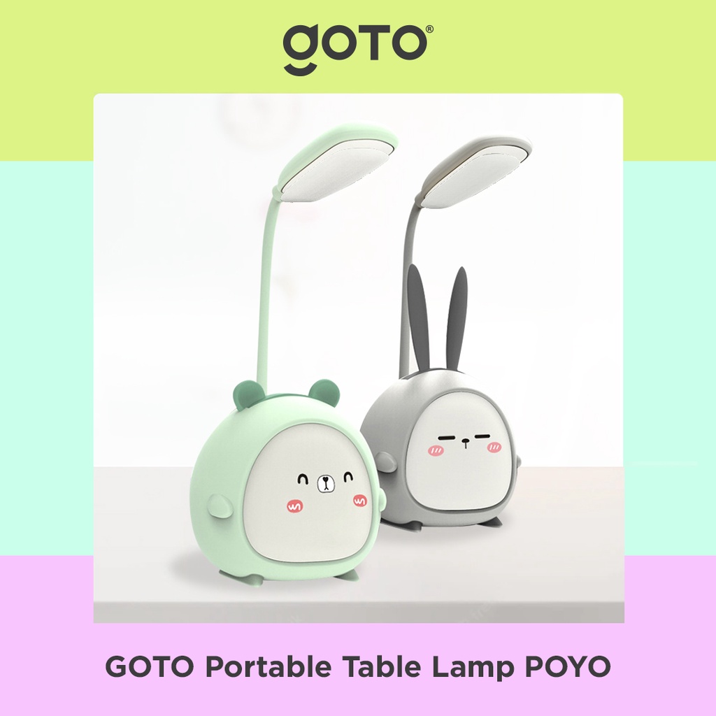 Goto Poyo Lampu Meja Belajar Baca Table Lamp Portable Karakter LED