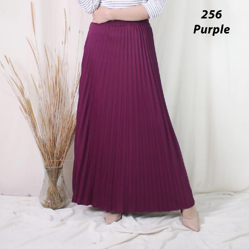 Rok Plisket Pleated Long Skirt - BAHAN PREMIUM