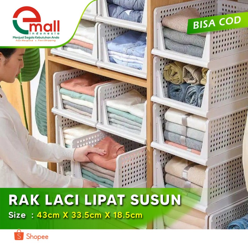RAK LACI LIPAT SUSUN, STORAGE BOX, RAK PAKAIAN SUSUN ORGANIZER BOX