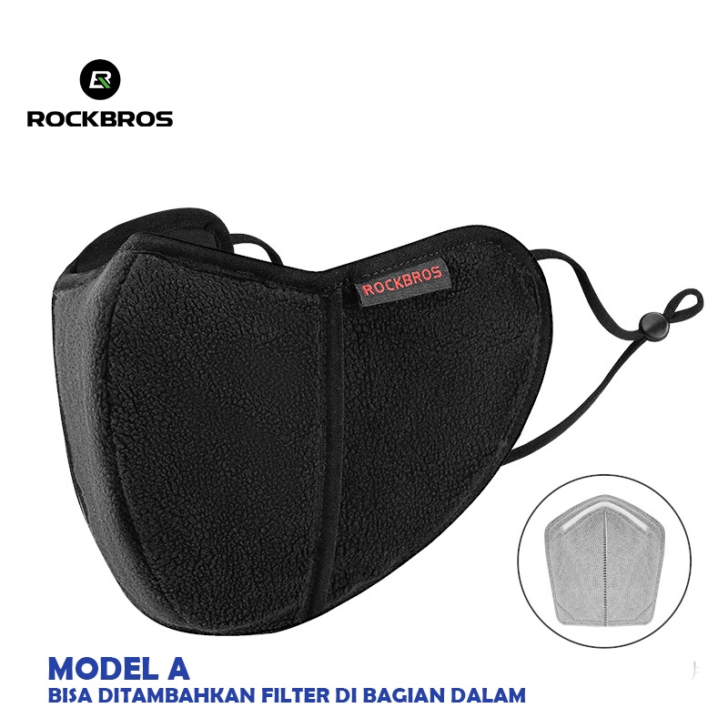 Rockbros Masker Mulut Hangat Tahan Angin dan debu  utk Bersepeda Bermotor Touring kegiatan outdoor