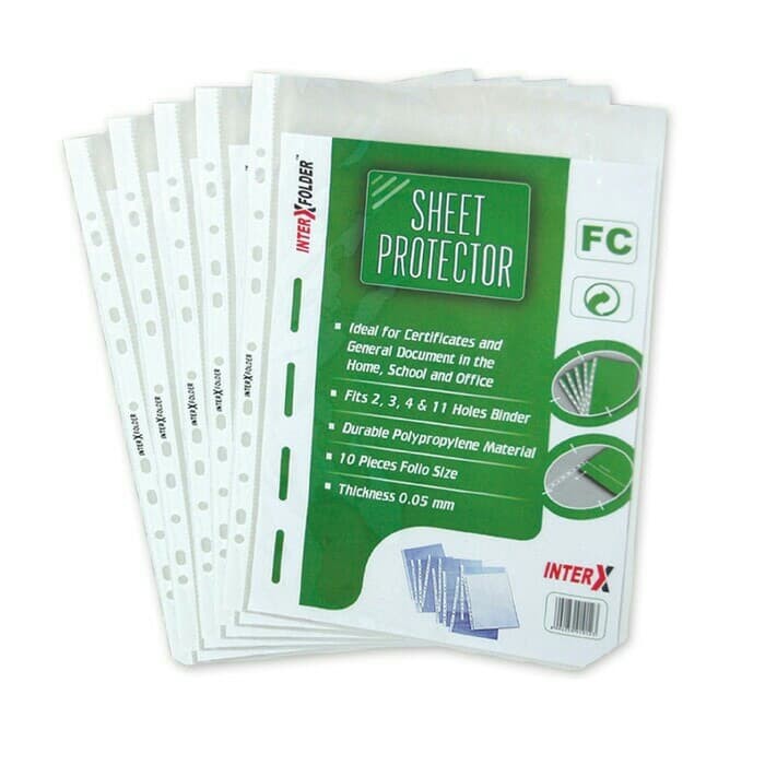 

Pocket/sheet protector Folio InterX for binder murah banget