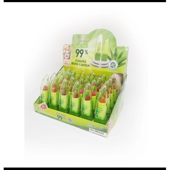 PROMO BUY1GET 1 , MEOVER Aloe Vera Lipstik Lipstik Aloevera 99% COLORFUL MATTE LIPSTICK M0528