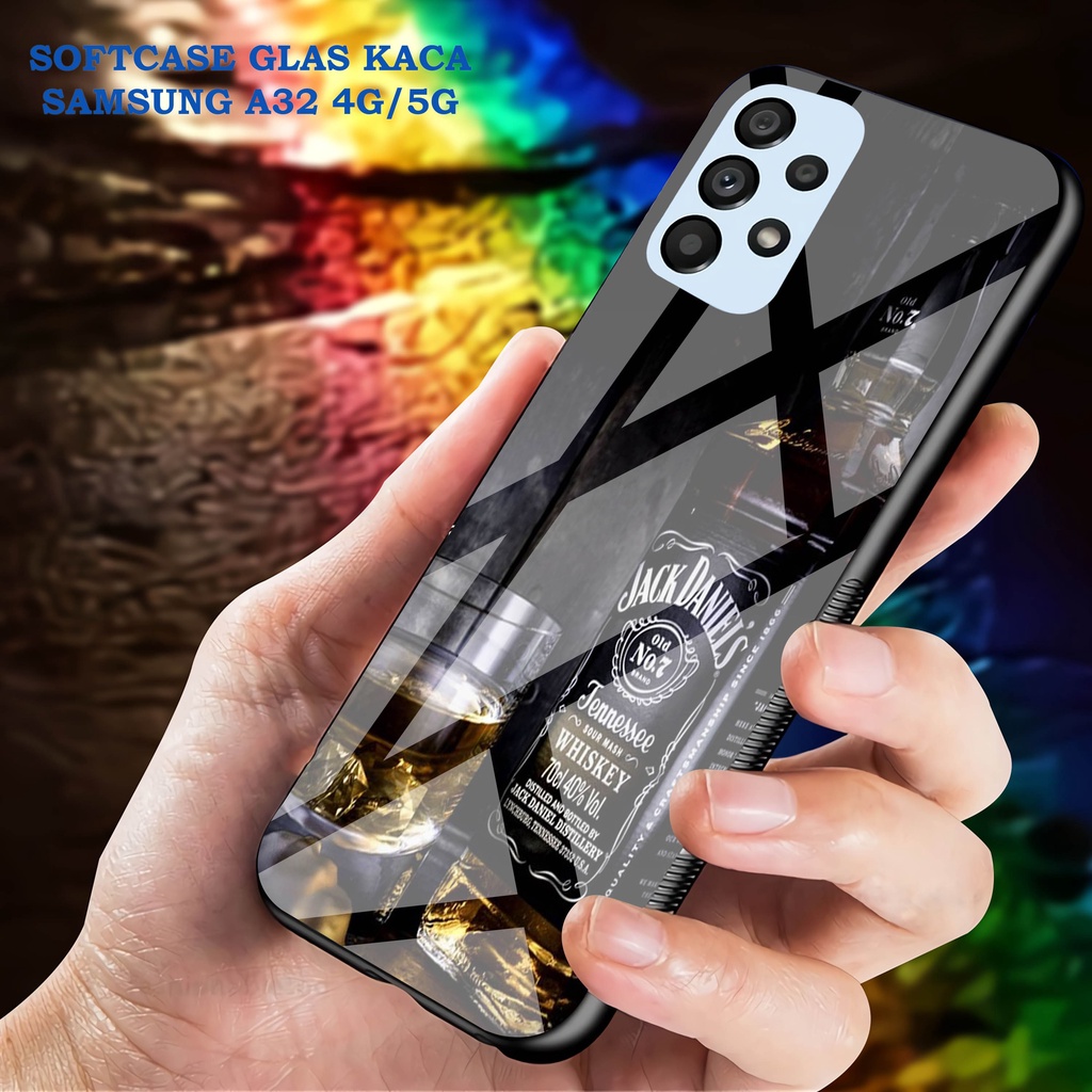 Softcase Glass Kaca SAMSUNG A32 [4G]- Case Hp Pelindung Handphone SAMSUNG A32 [5G] [ A09]