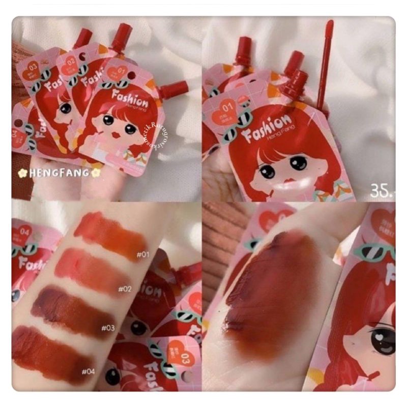 PROMO ECER!!!LIP GLOSS SACHET FASHION BEAUTY GIRL HENGFANG