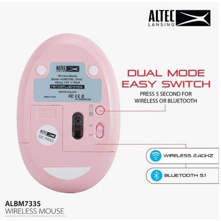 ITSTORE Altec Lansing Mouse Wireless Dual Mode ALBM7335 Bluetooth ALBM 7335 ALBM-7335 Free Include Baterai