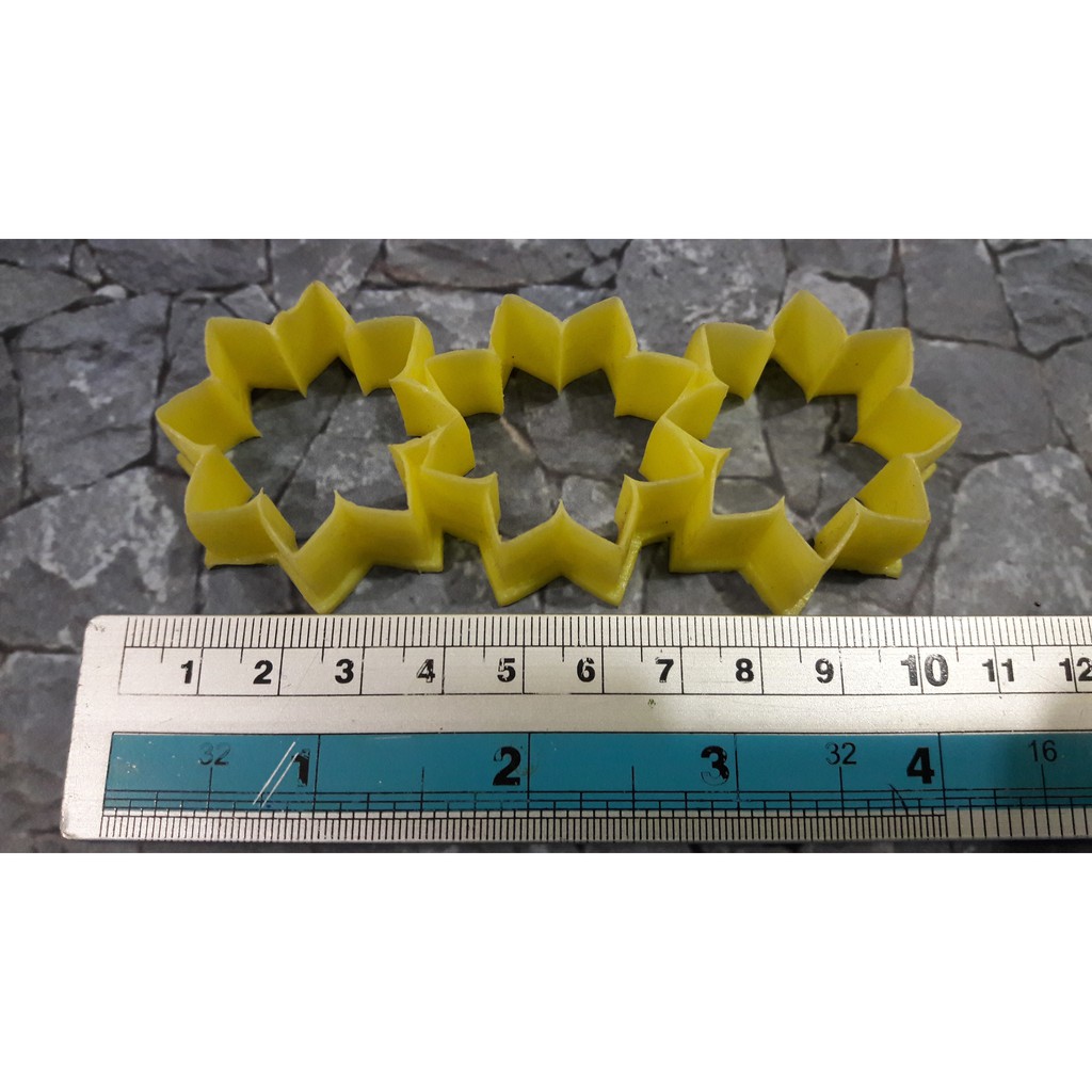CETAKAN UNIK Cetakan Kue Kering Cutter Kuning Plastik Bunga Matahari Sunflower