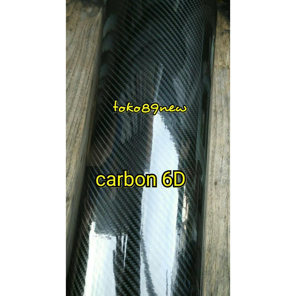 stiker/skotlet carbon 6D hitam