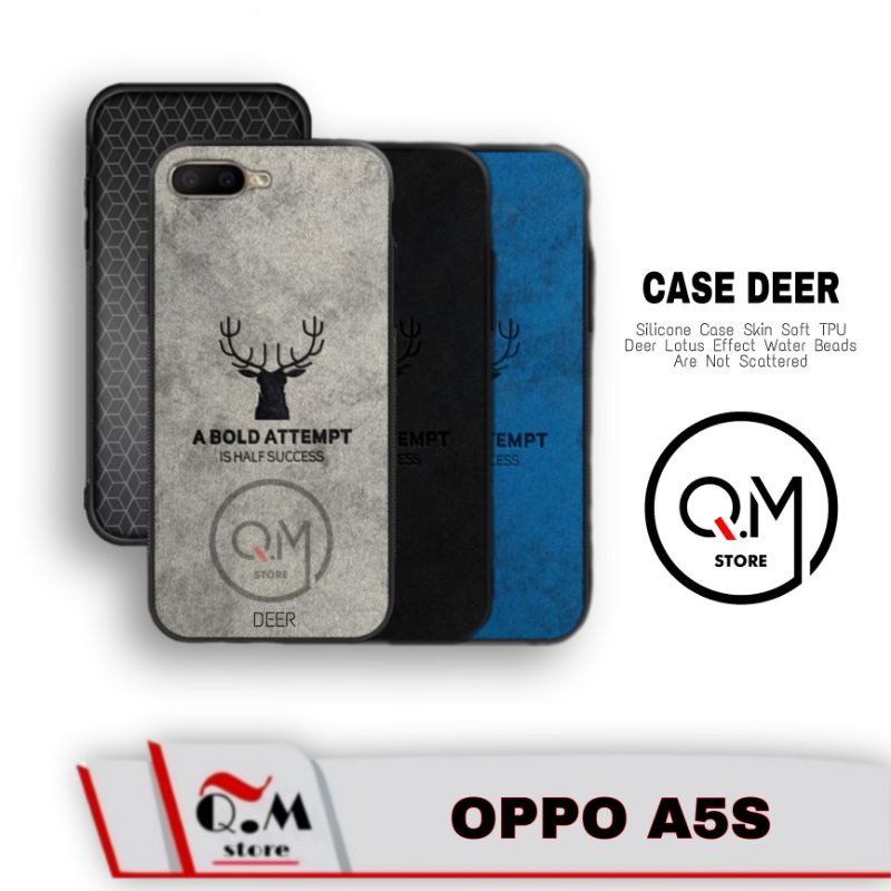 Case Deer Oppo A5s / Oppo F9 /Oppo A12 / A11k / Oppo A7X / Oppo A7 / Oppo A5 / A9 / Realme 2 Softcase Deer Bermotif Jens