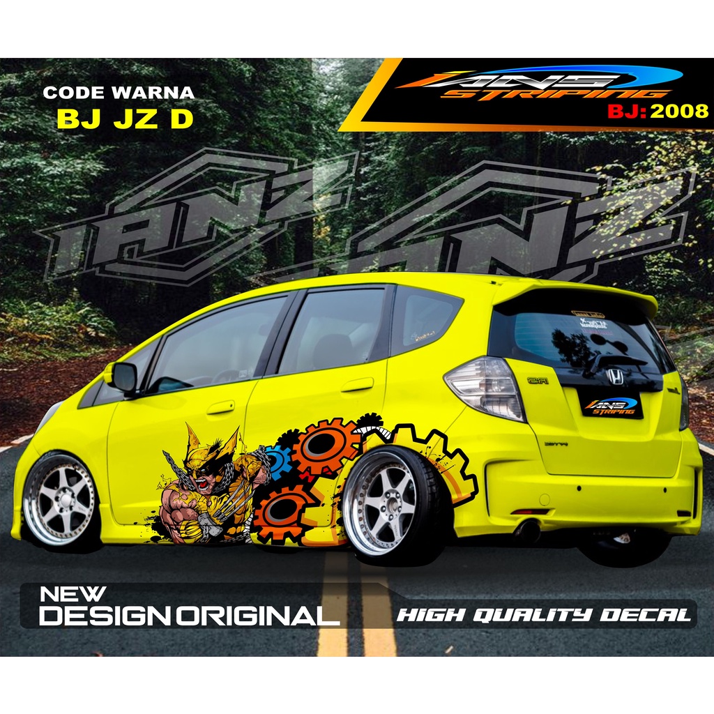 STICKER DECAL MOBIL HONDA JAZZ MOBILIO AGYA AYLA / STIKER VARIASI BODY SAMPING MOBIL AYLA / STIKER MOBIL TERMURAH / VARIASI STIKER MOBIL TERBARU / STIKER MOBIL