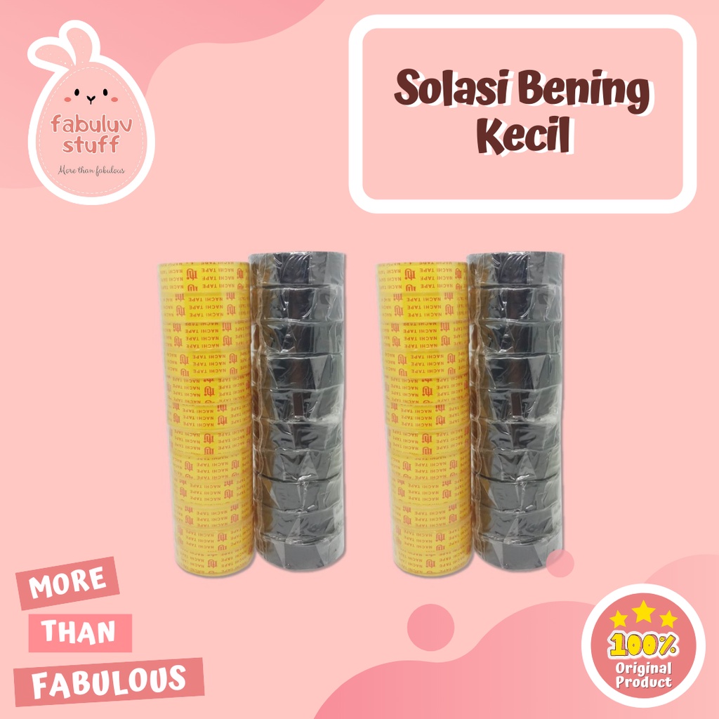 

ATK ~ Solasi Kecil Bening / Hitam / isolasi mini