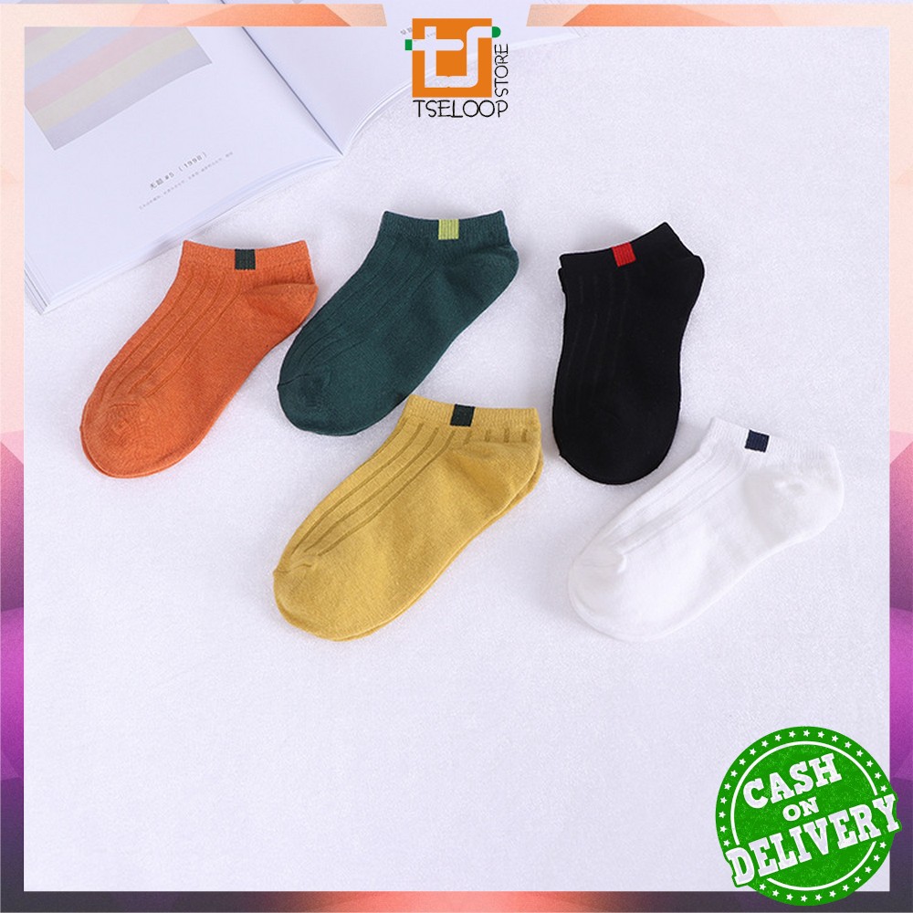 OFM - P55-P58 Kaos Kaki Pendek Dewasa / Kaos Kaki Semata Kaki Polos / Kaos Kaki Ankle Wanita Motif-POLOS GARIS