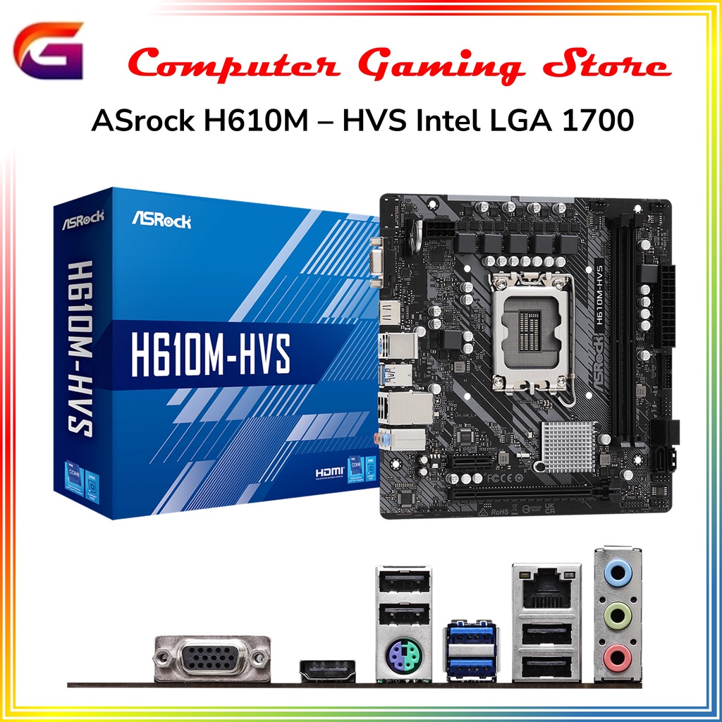 ASrock H610M - HVS - Motherboard Intel LGA 1700 Gen 12