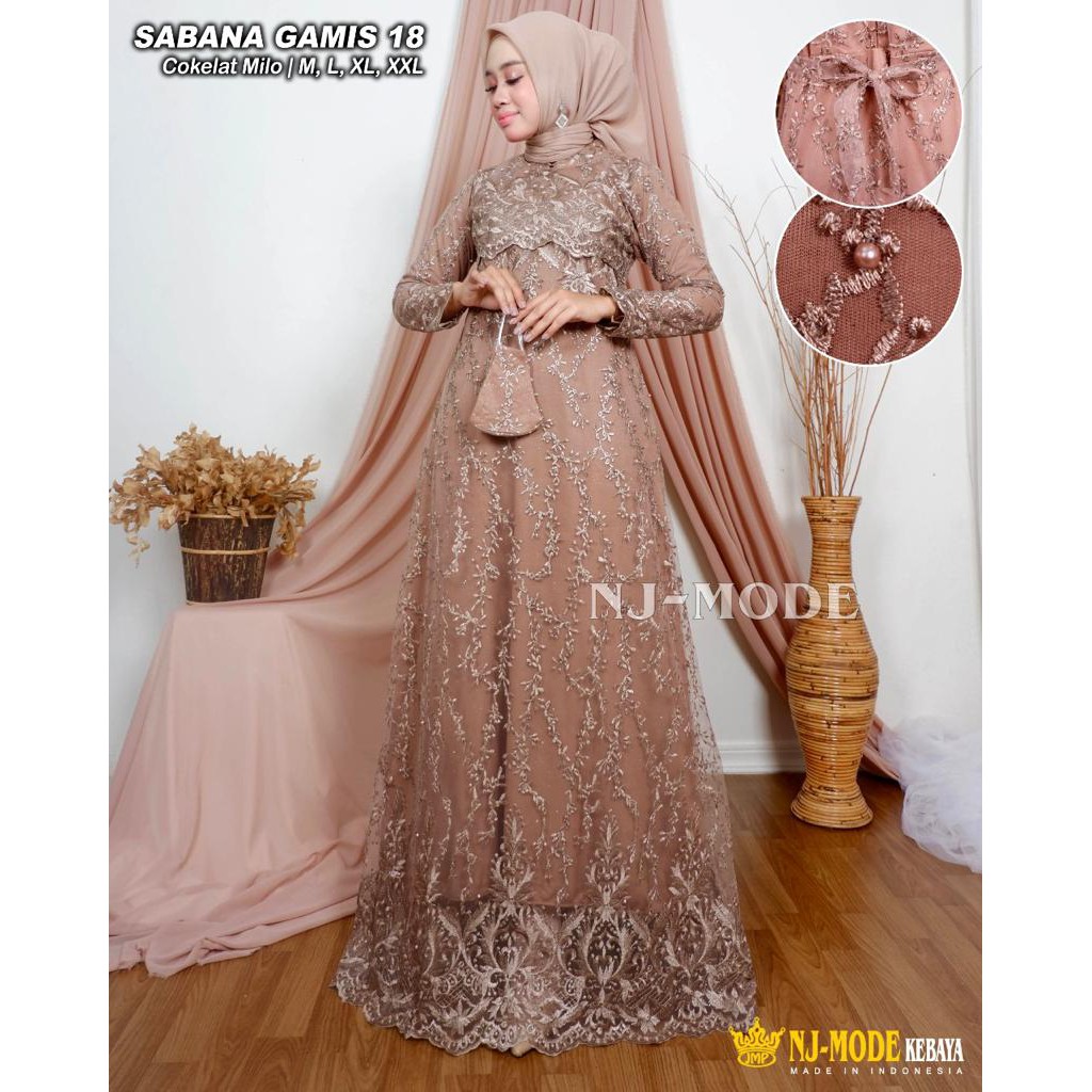 PROMO LONG GAMIS TULLE BORDIR / LONG GAMIS PESTA / LONG GAMIS FULL BORDIR