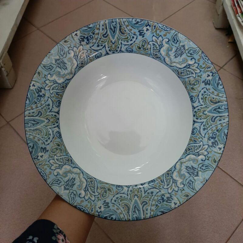 SOUP PLATE PIRING CEKUNG KERAMIK HIAS SANGO PIRING SOP PIRING MAKAN