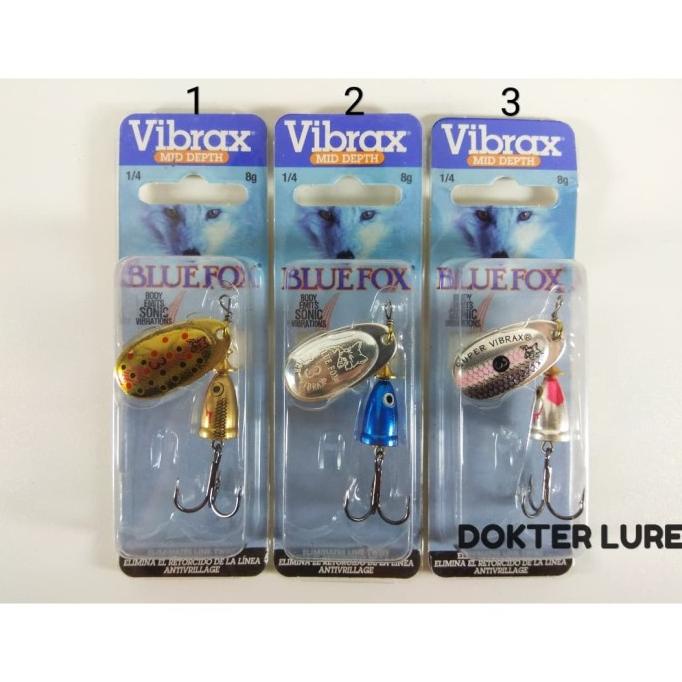 TERBARU LURE BLUE FOX VIBRAX Mid Depth size3 8gr Inline Spinner Umpan Casting