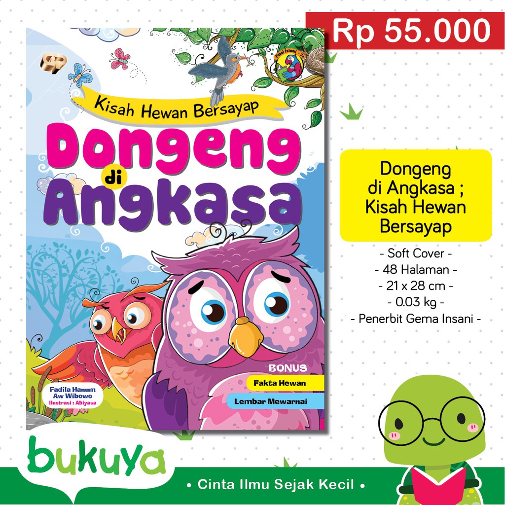 Buku Anak Cerita Fabel Dongeng Di Angkasa Kisah Hewan Bersayap