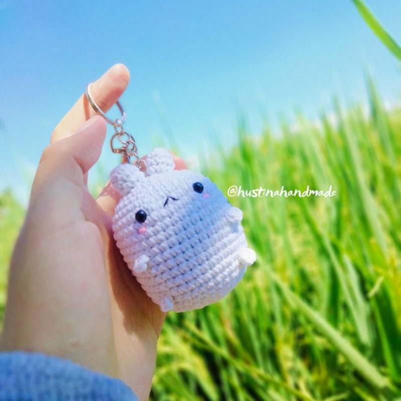 Ganci rajut molang/ gantungan kunci rajut molang/ amigurumi molang/ Hustinahandmade