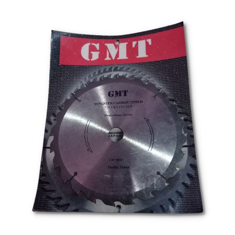 Mata Circular GMT 7 inch x 24 T / Circular Saw Blade/ Mata Potong Kayu