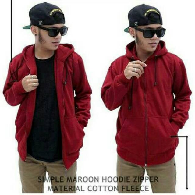 Jaket pria polos merah