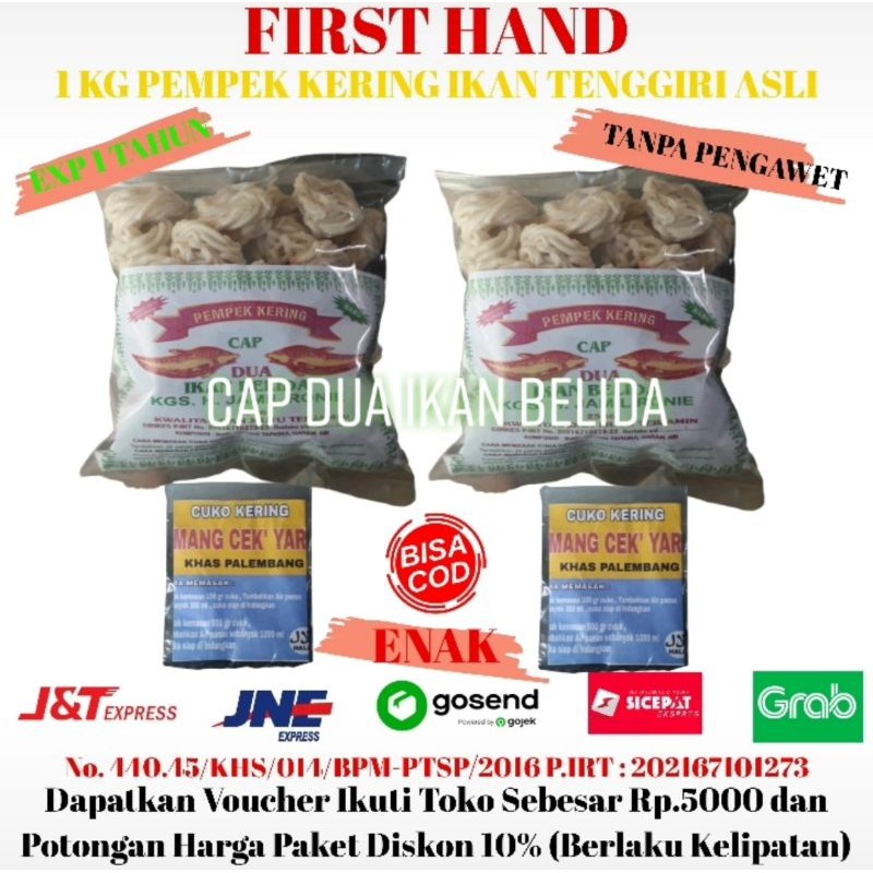 

[COD] 1 KG PEMPEK PALEMBANG ASLI KERING KERITING MENTAH FREE CUKO SEDAP SUPER IKAN TENGGIRI TERMURAH