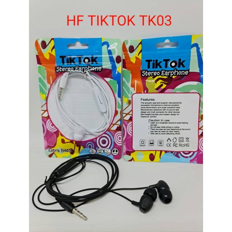 PROMO HANDSFREE TIKTOK ALL NEW EXTRABASS NEW EARPHONE 2021