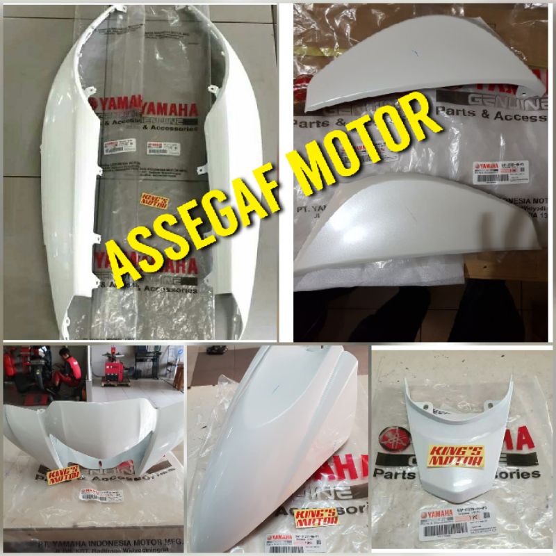 COVER BODY HALUS MIO J PUTIH ASLI ORIGINAL YAMAHA