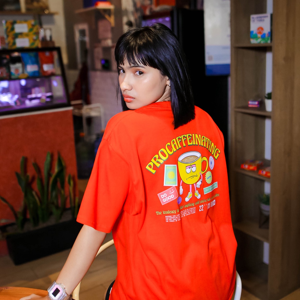 Kaos Distro Procaffenating New States Apparel Premium Pria Dan Wanita