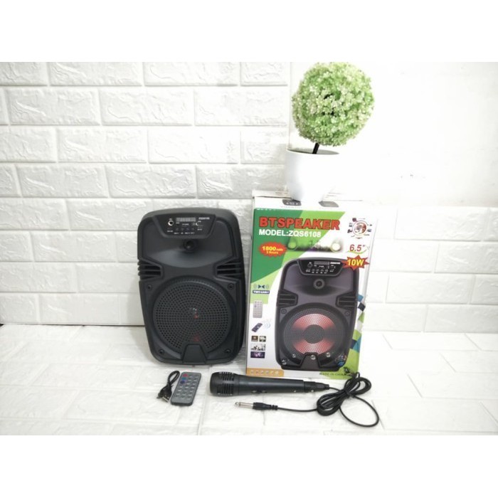 Speaker Bluetooth Portable 6'5 INCH ZQS6108 PLUS MIC - SPEAKER AKTIF