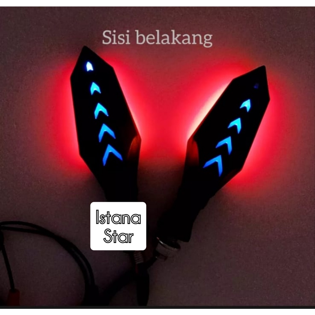 LAMPU SEN RUNING LED PANAH 2 SISI PANAH SENJA SEN MERAH KUNING CBR/VARIO/VIXION/R15/NINJA