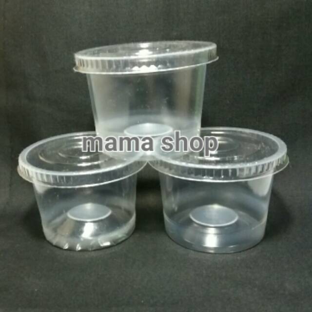 25 Cup Puding 100 ml Gelas Plastik Kecil Plus Tutup Bahan PP