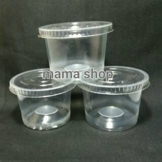 25 Cup  Puding 100 ml Gelas Plastik  Kecil  Plus Tutup Bahan 