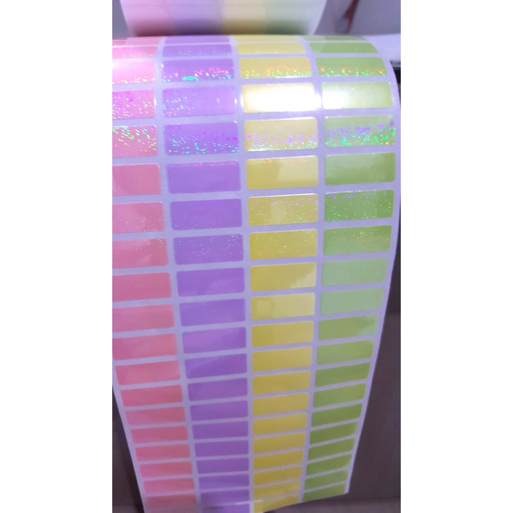 

Label Nama Anti Air Sticker Waterproof Rainbow Glitter