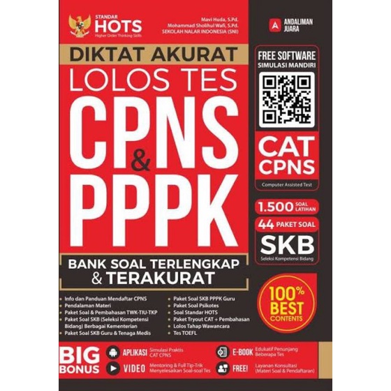 BUKU DIKTAT AKURAT LOLOS TES CPNS&PPPK BANK SOAL TERLENGKAP