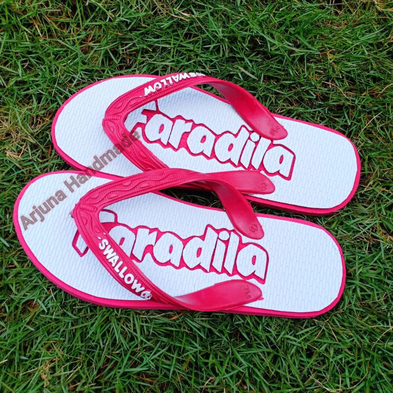 sandal ukir swallow bisa costum ukir nama