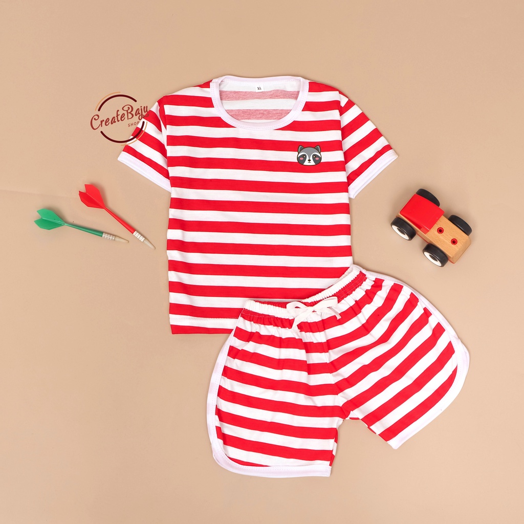 PROMO 7.7 SETELAN ANAK MOTIF SALUR KARAKTER HEWAN SETELAN ANAK POLOS UNISEX LENGAN PENDEK