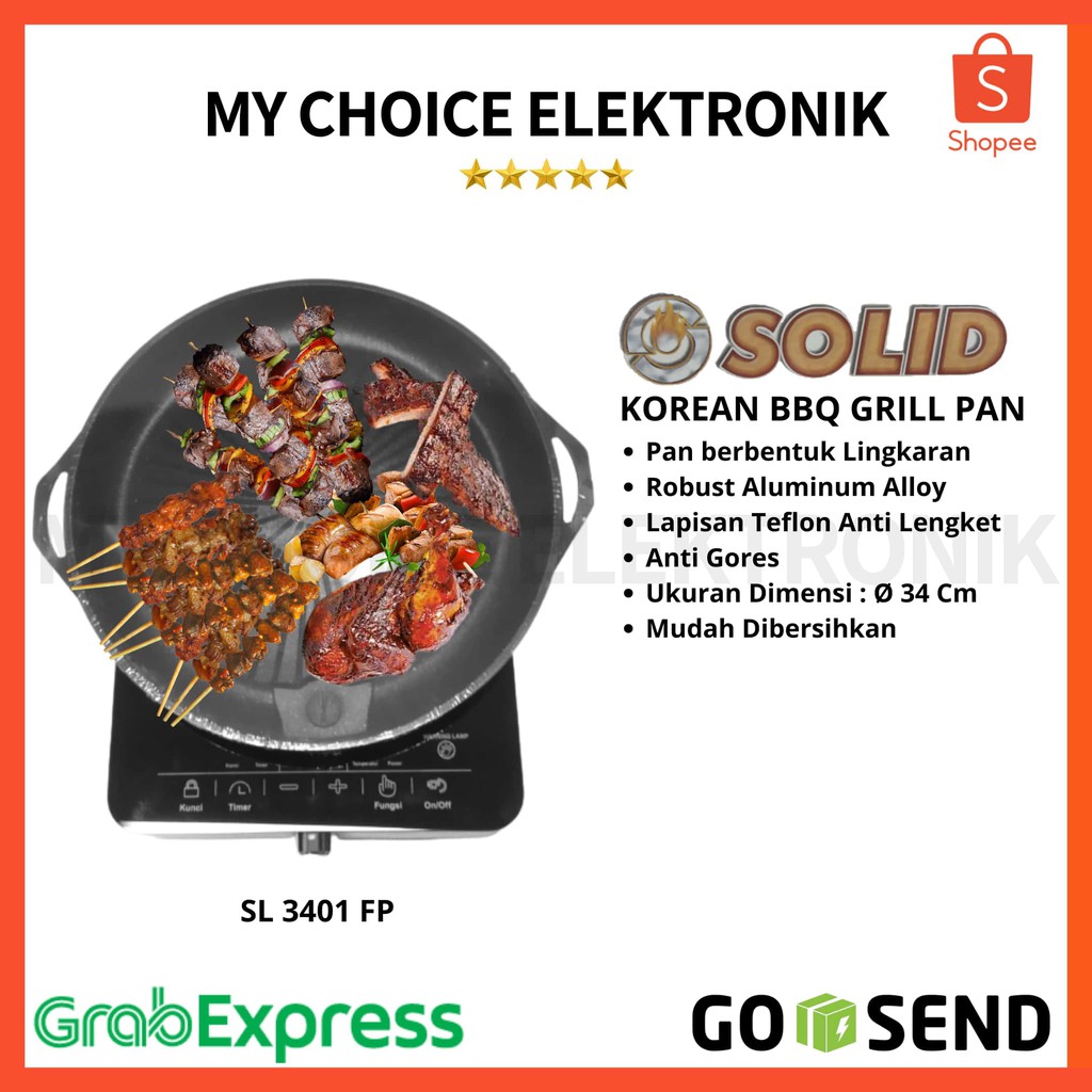SOLID Korean BBQ Round Grill Pan SL 3401 FP