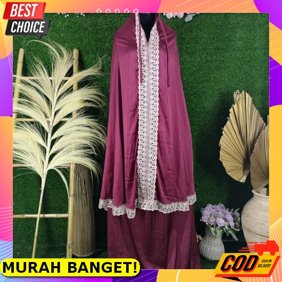 Mukena Dewasa Elmira Bordir Mewah -Terbaru 2022 Mukena Dewasa Katun Armani Silk Premium 2In1 Full Re