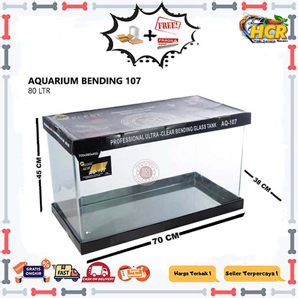 AQUARIUM AQUASCAPE BENDING GLASS TANK AQ 107