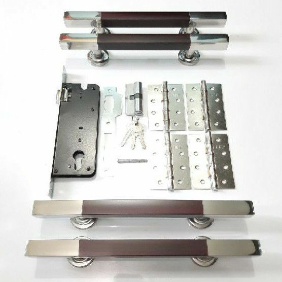 PEGANGAN PINTU RUMAH 30CM KOTAK 2020 30.03 VETANO 2PASANG + BODY PELOR + ENGSEL PLAT