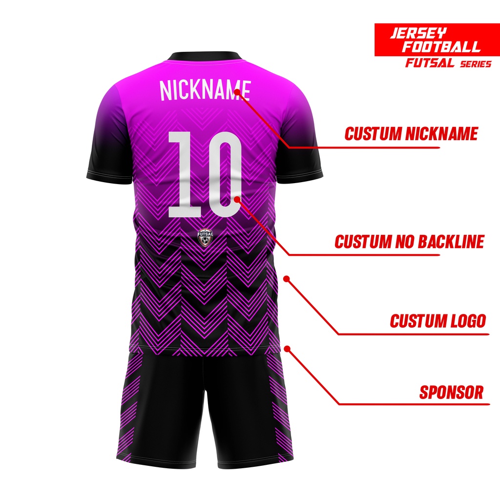 JERSEY BOLA FUTSAL  CUSTOM NO NAMA SPONSOR LOGO SERIES VII