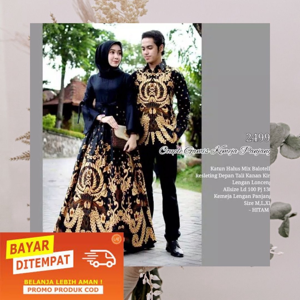 COUPLE TERBARU Termurah!! Baju batik kode 2499 remaja dewasa baju kondangan pasangan model terbaru R