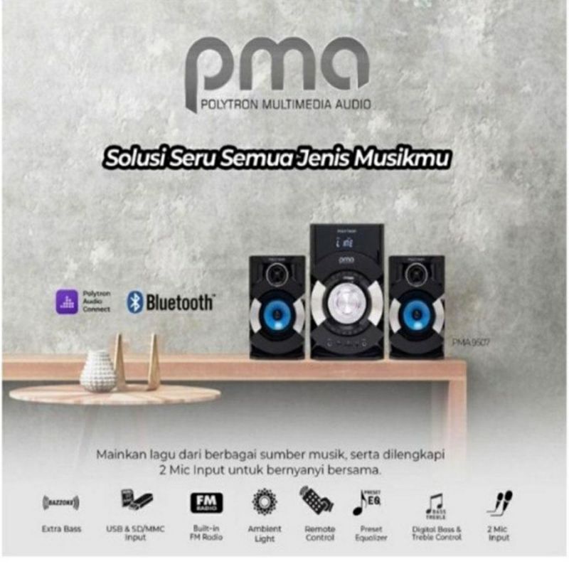 Polytron Speaker Aktif Bluetooth PMA 9507 / PMA-9527