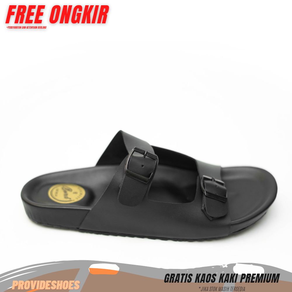 PS bincen special slide sandal kasual sandal pria sandal slide hitam