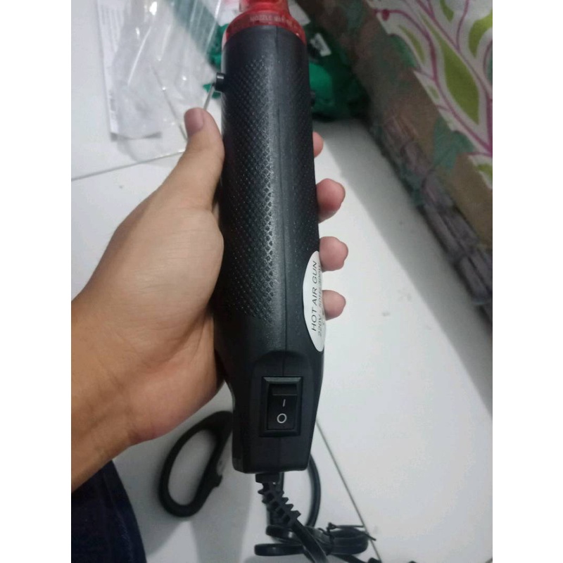 Heat Gun Electrik Hot Air Vinyl - Solder Uap Udara Panas Portable 220V 300W