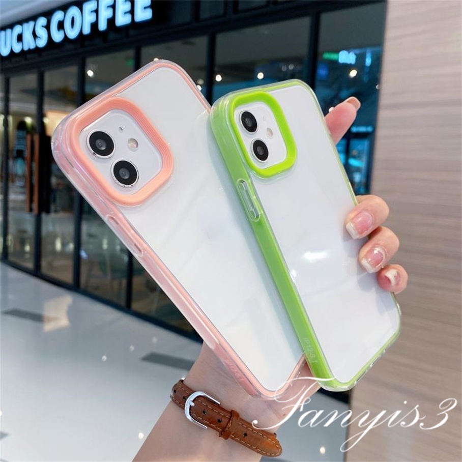 OPPO A17 A77 A77s A57 A16 A16s A15 A15s A74 A95 A54 A94 A93 A3s A53 A33 A32 A5 A9 2020 A3s F11 F9Pro Reno 6 5 A52 A92 A72 Simple Clear 3 in 1 Phone Case Soft Protective Cover