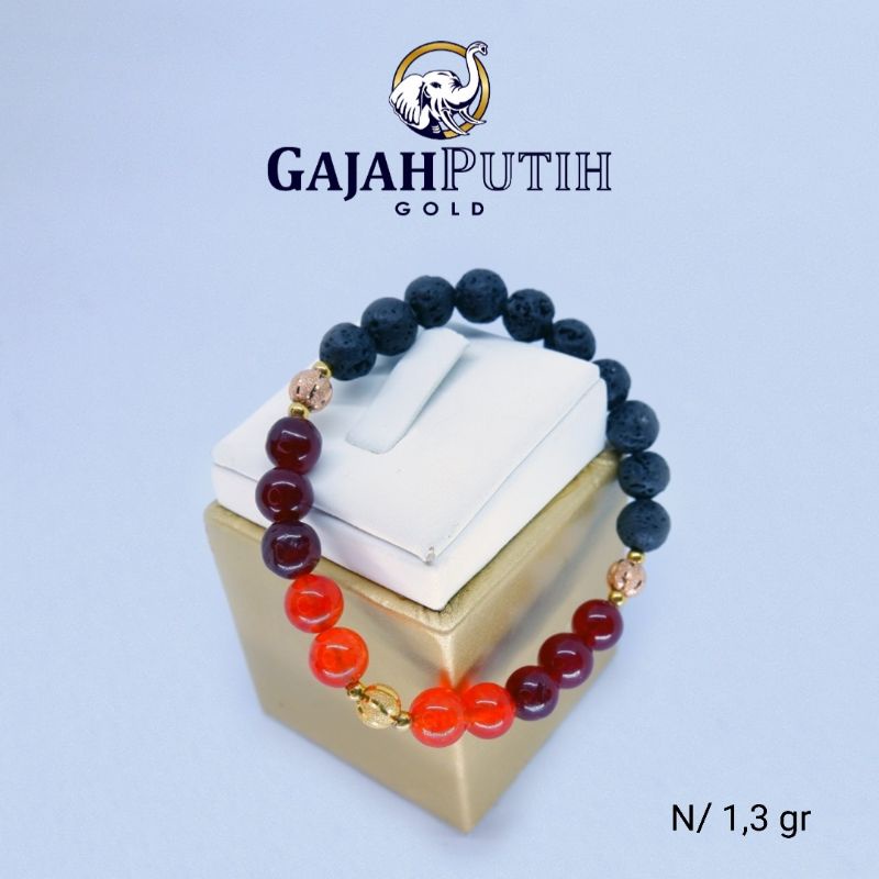 1,3gr Gelang Model Batu Manik Emas Asli KodeN21355