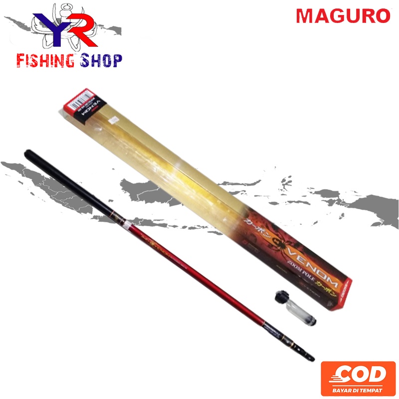 Joran Tegek Carbon MAGURO VENOM Zoom Pole High Carbon Ukuran 360Cm 450Cm